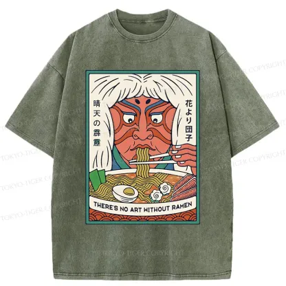 Tokyo-Tiger Kabuki Eat Ramen Washed T-Shirt