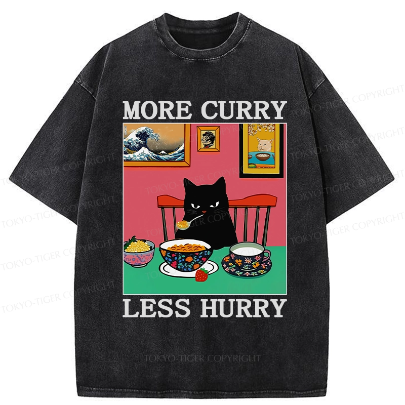 Tokyo-Tiger More Curry Less Hurry Washed T-Shirt