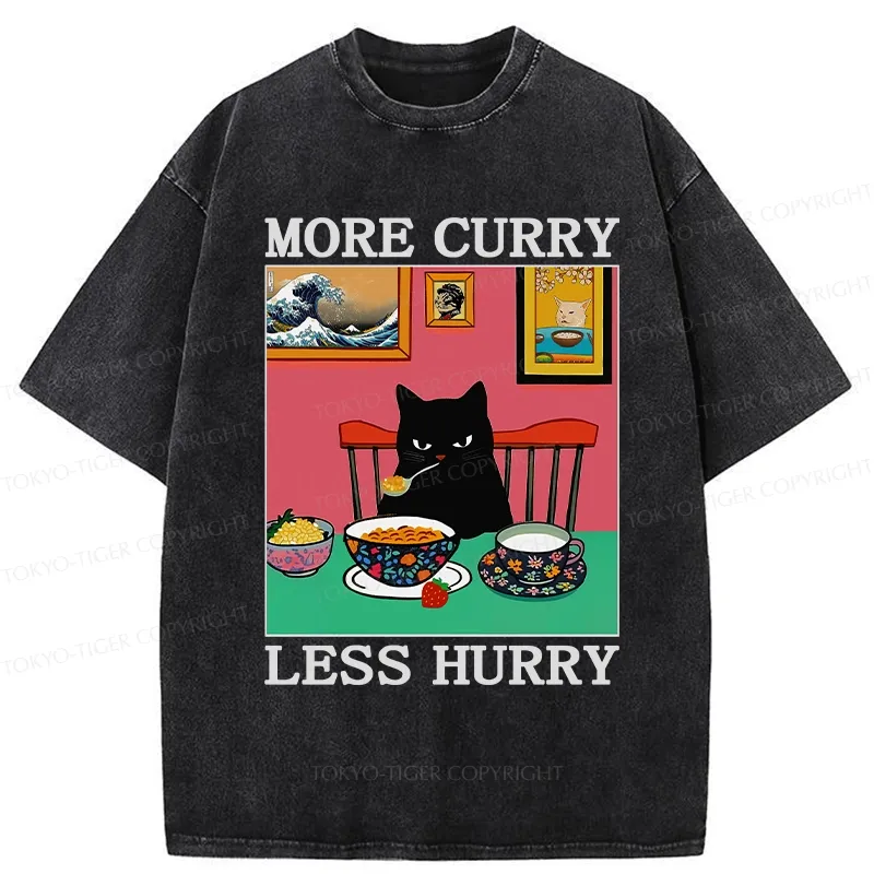 Tokyo-Tiger More Curry Less Hurry Washed T-Shirt