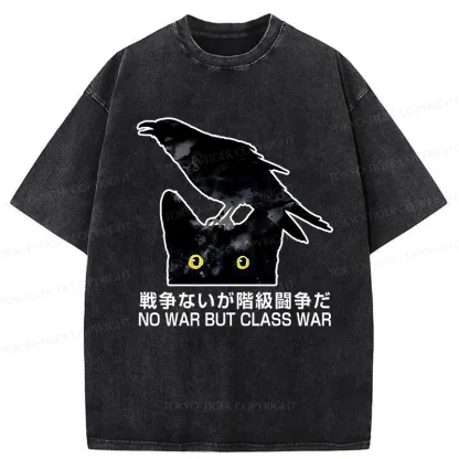 Tokyo-Tiger No War But Class War Washed T-Shirt