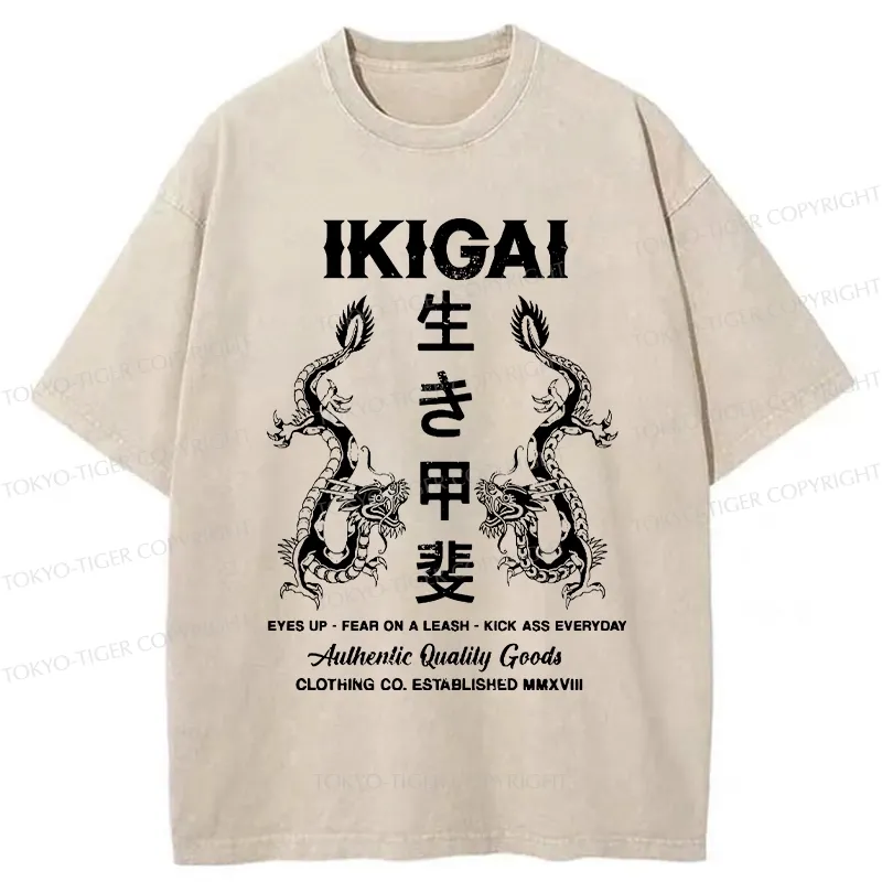 Tokyo-Tiger Purpose In Life Washed T-Shirt