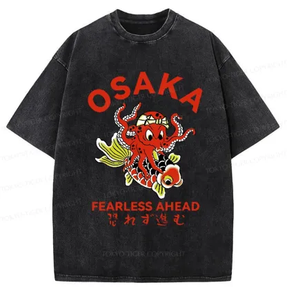 Tokyo-Tiger Fearless Ahead Washed T-Shirt