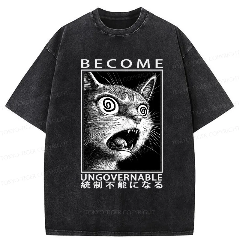 Tokyo-Tiger Become Ungovernable Japanese Washed T-Shirt