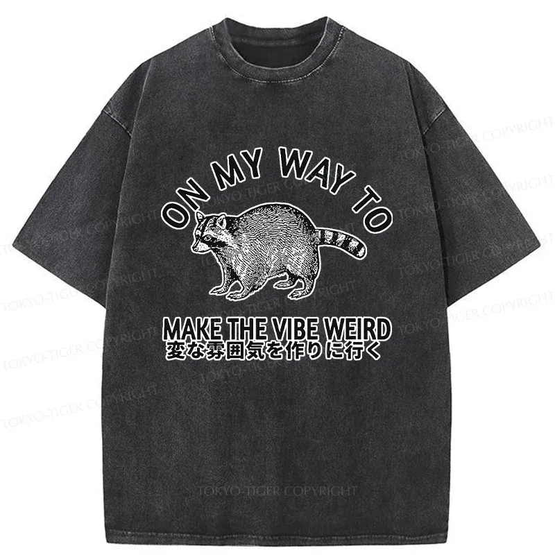 Tokyo-Tiger Make The Vibe Weird Washed T-Shirt