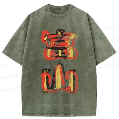 Tokyo-Tiger Toyama City Artistic Kanji Washed T-Shirt
