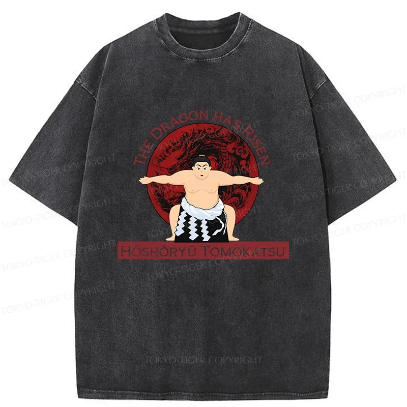 Tokyo-Tiger Japanese Sumo Wrestler Washed T-Shirt