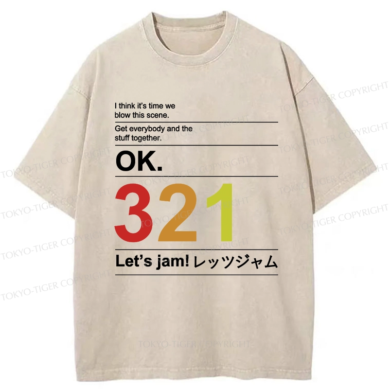 Tokyo-Tiger Let's Jam Washed T-Shirt