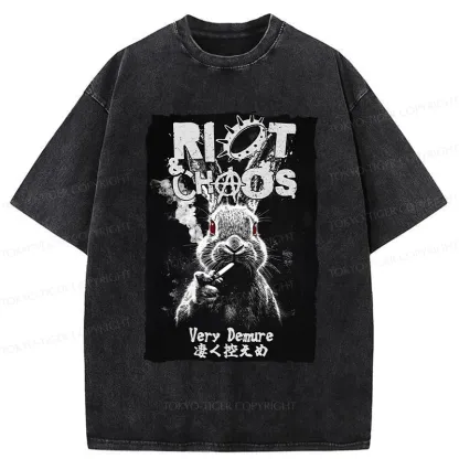 Tokyo-Tiger Riot & Chaos Washed T-Shirt