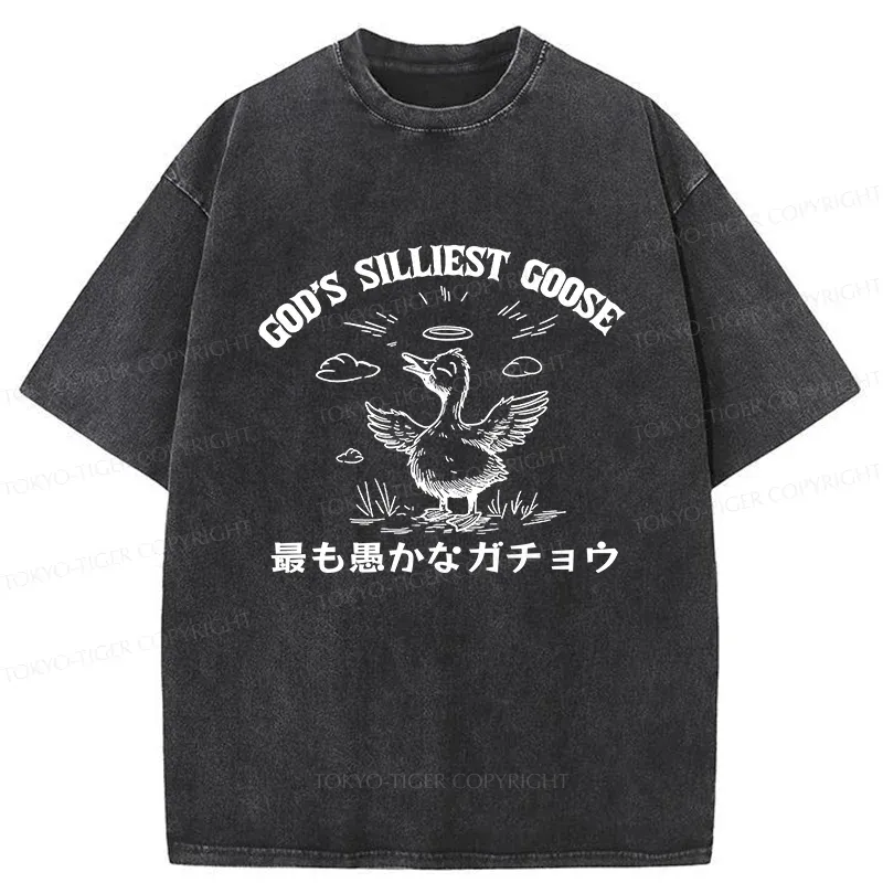 Tokyo-Tiger The Stupidest Goose Washed T-Shirt