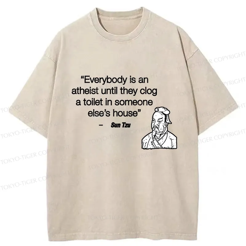 Tokyo-Tiger Funny Sun Tzu Saying Washed T-Shirt