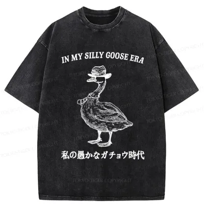 Tokyo-Tiger In My Silly Goose Era Washed T-Shirt