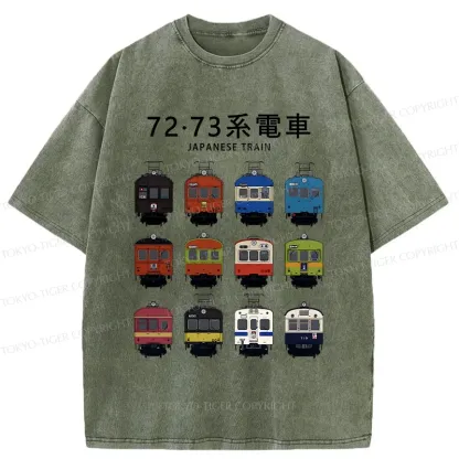 Tokyo-Tiger Japanese Tram Series Washed T-Shirt