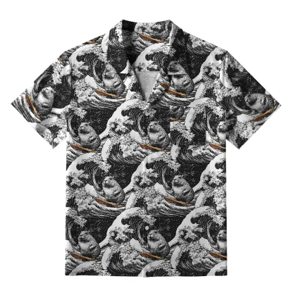 Tokyo-Tiger Surfing Capybara Aloha Hawaiian Shirt
