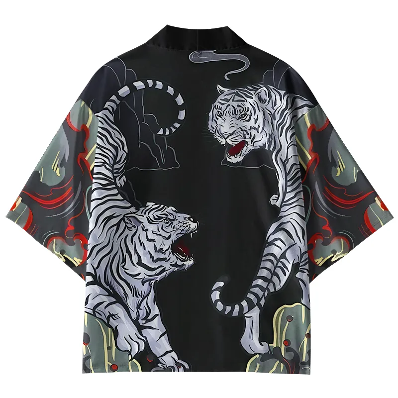 Tokyo-Tiger White Tiger Kimono Cardigan