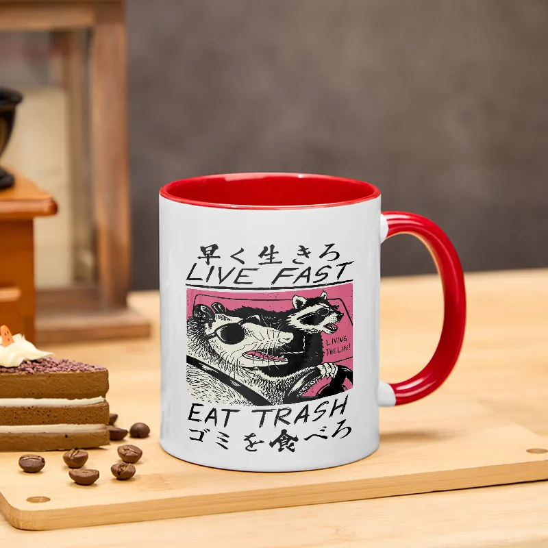 Tokyo-Tiger Live Fast Eat Trash Mug