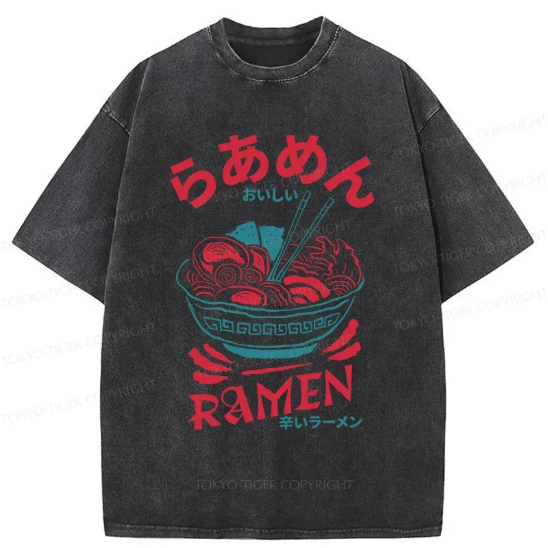 Tokyo-Tiger Spicy Ramen Washed T-Shirt