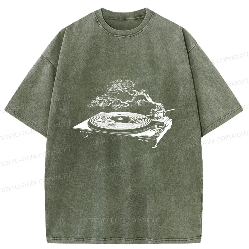Tokyo-Tiger Zen Music Box Washed T-Shirt