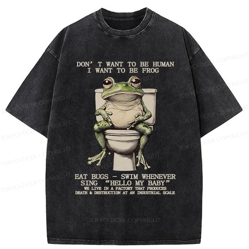 Tokyo-Tiger I Just Want To Be A Frog Washed T-Shirt