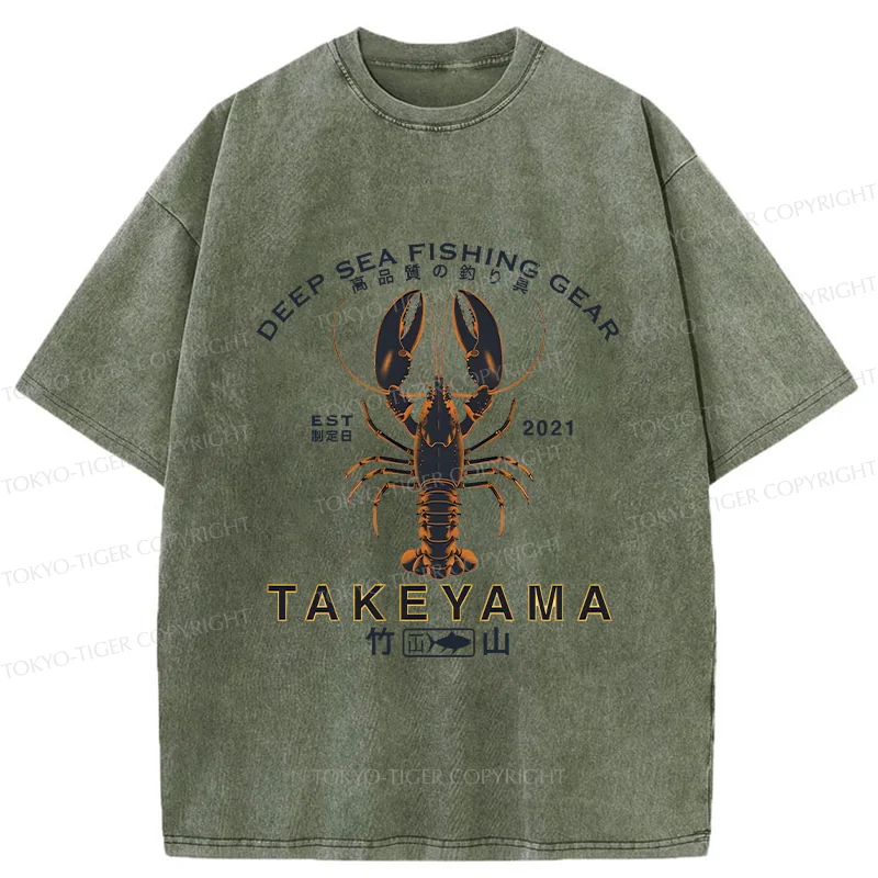 Tokyo-Tiger Deep Sea Prawn Washed T-Shirt