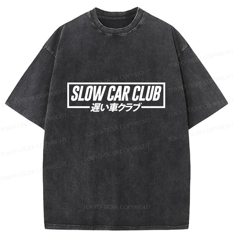 Tokyo-Tiger Japan Automobile Club Washed T-Shirt