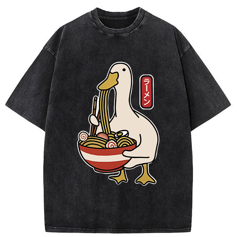 Tokyo-Tiger Ramen Lover Goose Washed T-Shirt