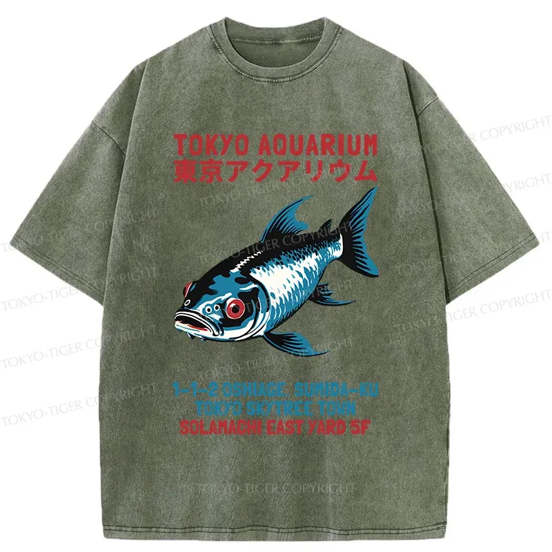 Tokyo-Tiger Tokyo Aquarium Washed T-Shirt
