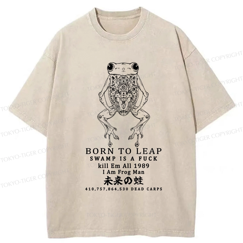 Tokyo-Tiger Born To Leap Washed T-Shirt