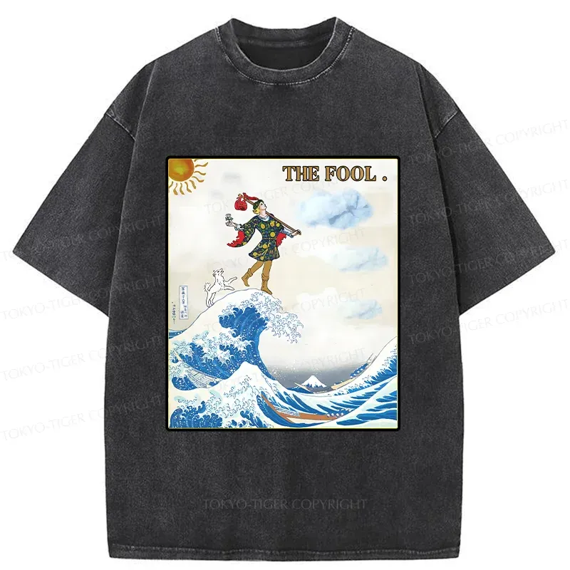 Tokyo-Tiger The Fool And The Wave Washed T-Shirt
