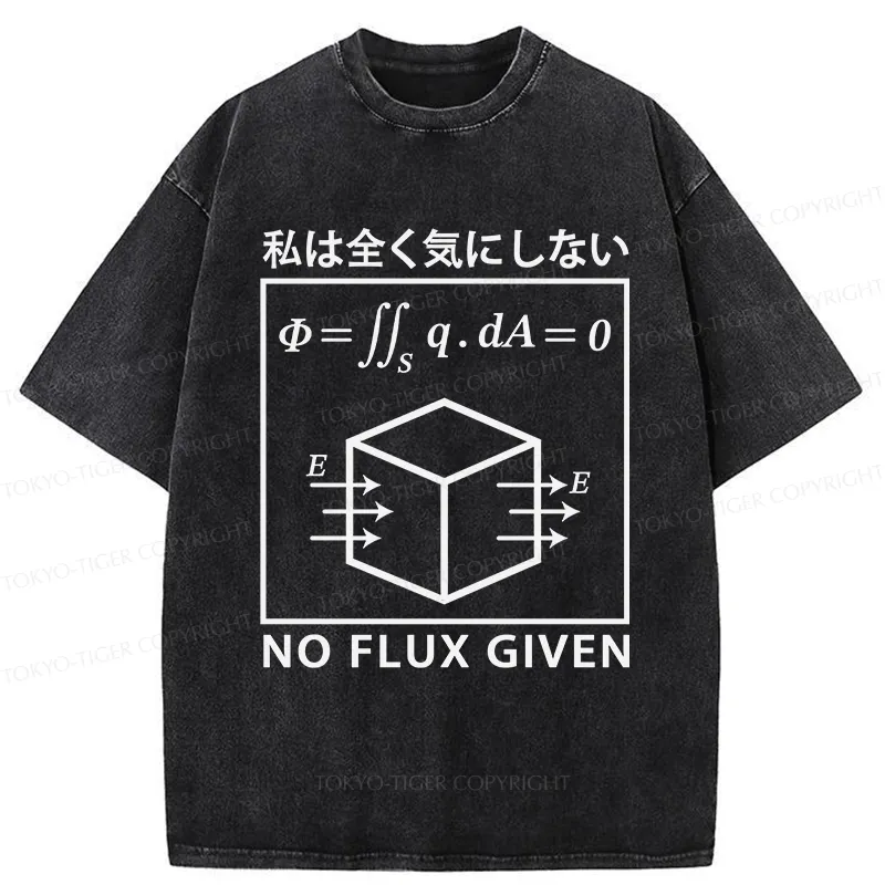 Tokyo-Tiger No Flux Given Funny Washed T-Shirt