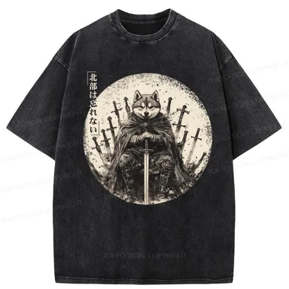 Tokyo-Tiger Valiant Shiba Leader Washed T-Shirt