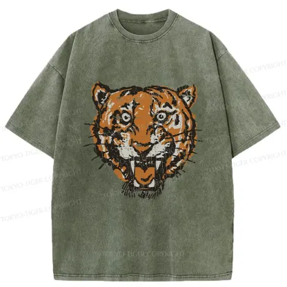 Tokyo-Tiger Vintage Japanese Tiger Washed T-Shirt