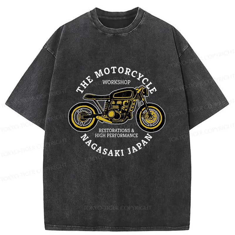 Tokyo-Tiger Japanese Motorcycle Washed T-Shirt