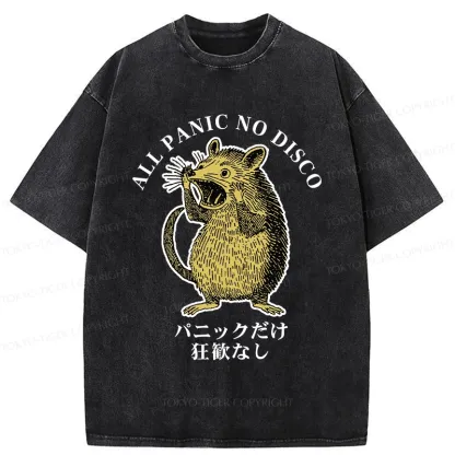 Tokyo-Tiger All Panic No Disco Washed T-Shirt