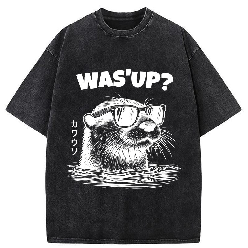 Tokyo-Tiger Was'up Otter Washed T-Shirt