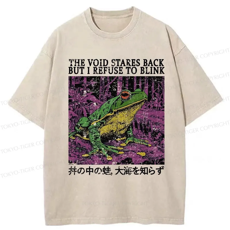 Tokyo-Tiger The Void Stares I Refuse To Blink Washed T-Shirt