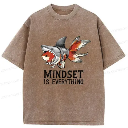 Tokyo-Tiger Goldfish Disguised As Shark Washed T-Shirt