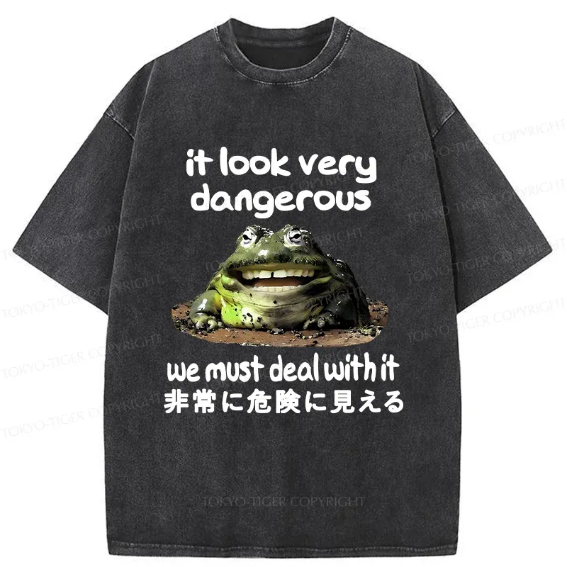 Tokyo-Tiger Dangerous Frog Washed T-Shirt