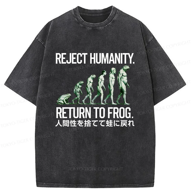 Tokyo-Tiger Degenerate Into A Frog Washed T-Shirt