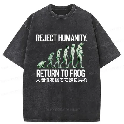 Tokyo-Tiger Degenerate Into A Frog Washed T-Shirt