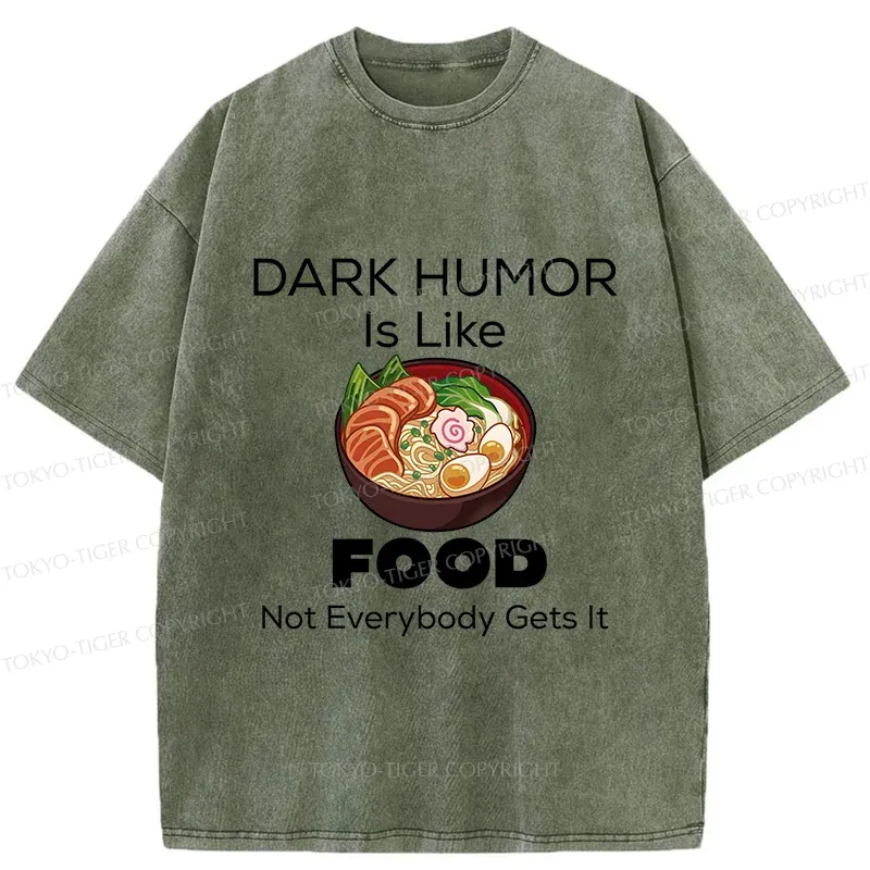 Tokyo-Tiger Fun Of Black Humor Washed T-Shirt