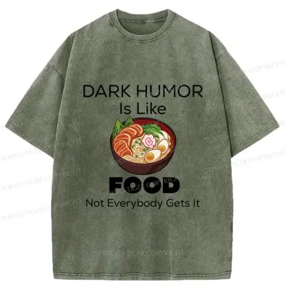 Tokyo-Tiger Fun Of Black Humor Washed T-Shirt