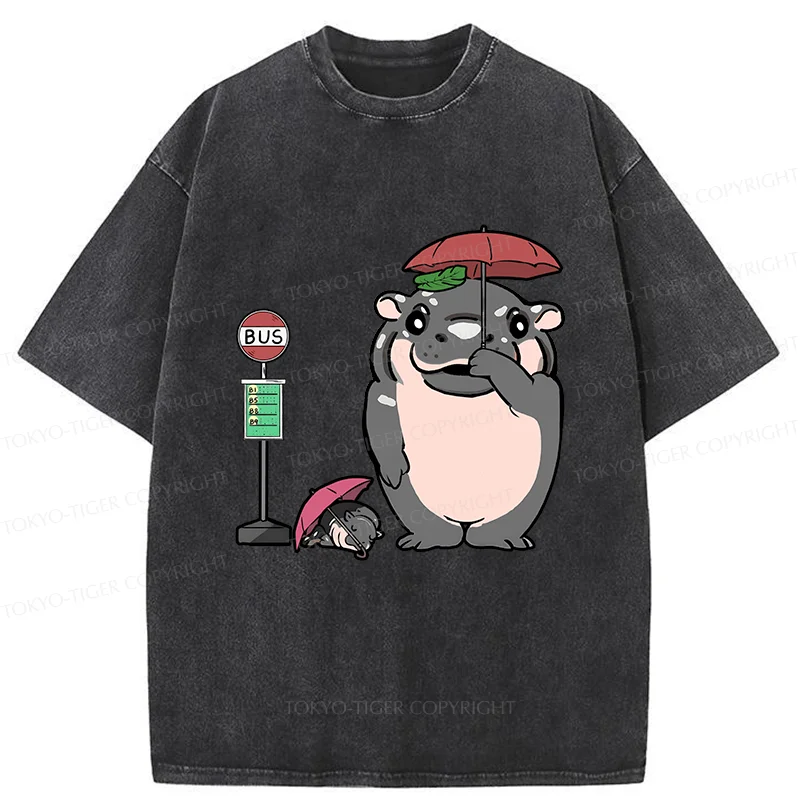 Tokyo-Tiger My Neighbor Moo Deng Washed T-Shirt