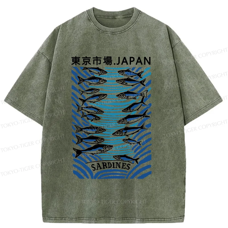 Tokyo-Tiger Tokyo Fish Market Washed T-Shirt
