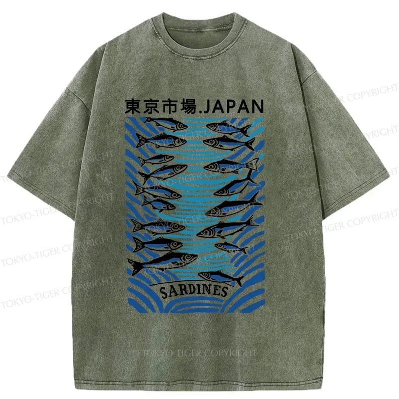 Tokyo-Tiger Tokyo Fish Market Washed T-Shirt