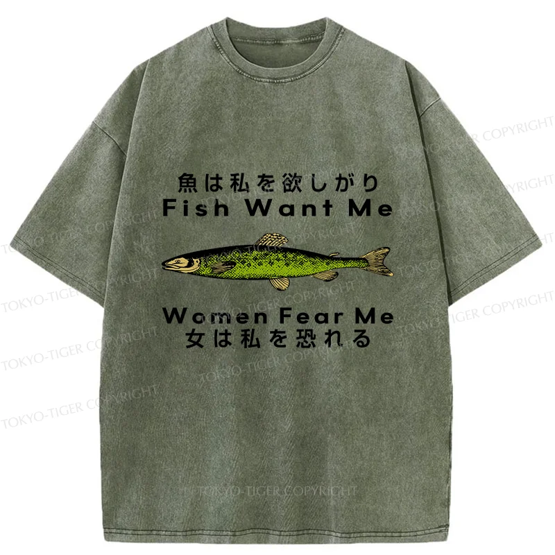 Tokyo-Tiger Fishing Essential Washed T-Shirt