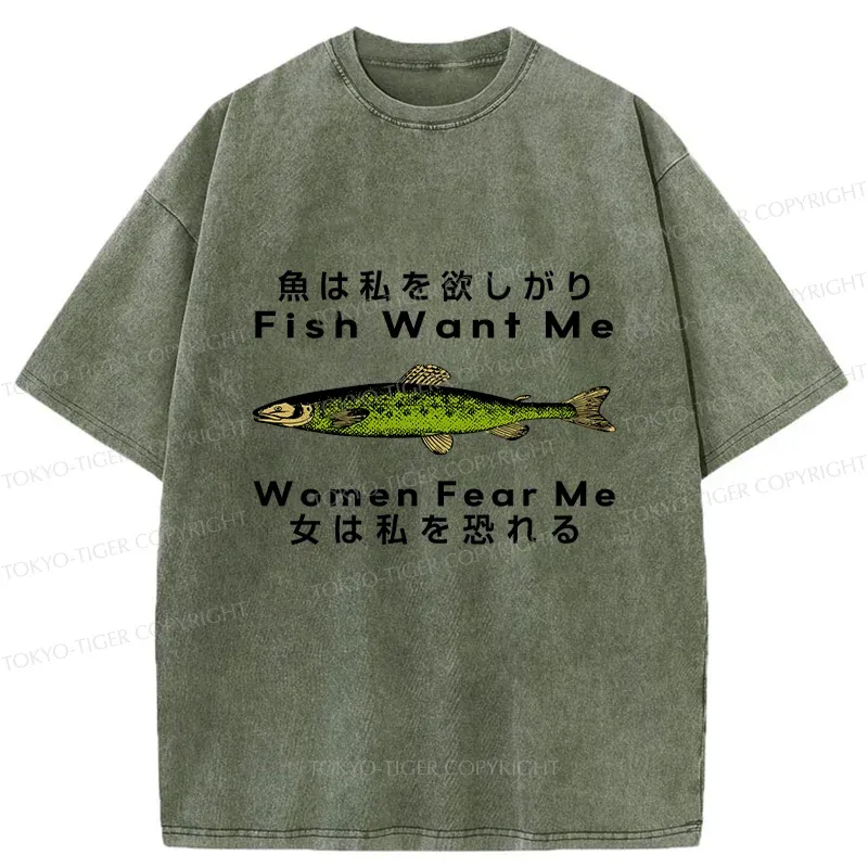 Tokyo-Tiger Fishing Essential Washed T-Shirt