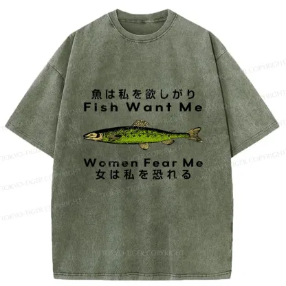 Tokyo-Tiger Fishing Essential Washed T-Shirt