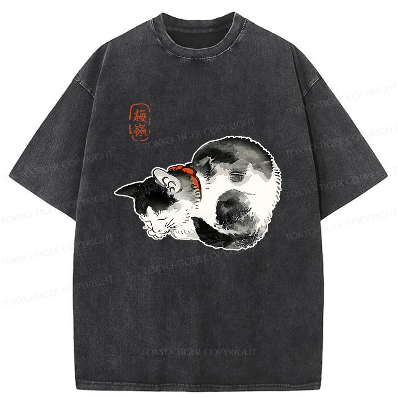Tokyo-Tiger Japanese Kitten Washed T-Shirt