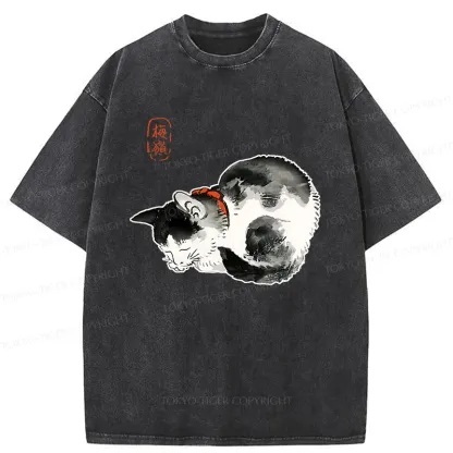Tokyo-Tiger Japanese Kitten Washed T-Shirt