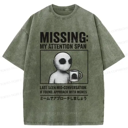 Tokyo-Tiger Approach It With A Meme Washed T-Shirt